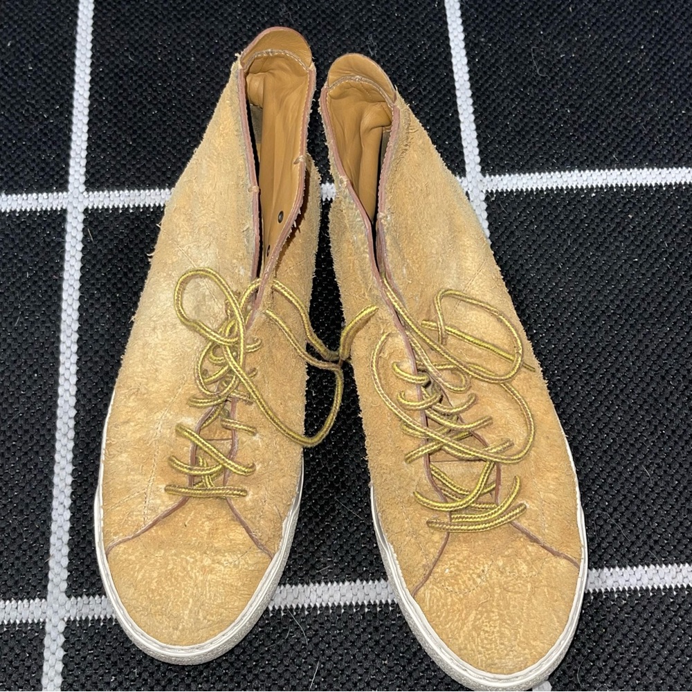 Vivienne Westwood Lace Trainers - Sand Suede WORN/DISTRESSED Sz. US 10